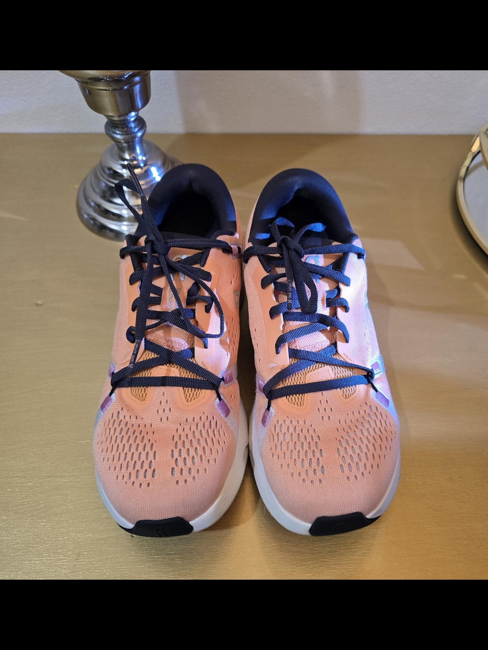 On Running Tangerine and Ivory Cloudsurfer 2 Running Shoes
